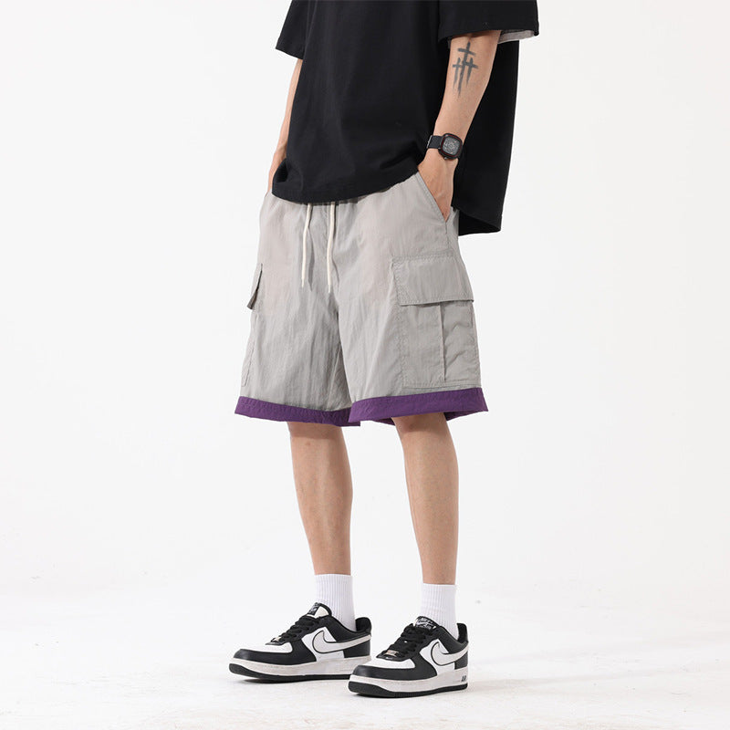 Sports Shorts Men Summer Pants Double-Sided Wear Work Pants