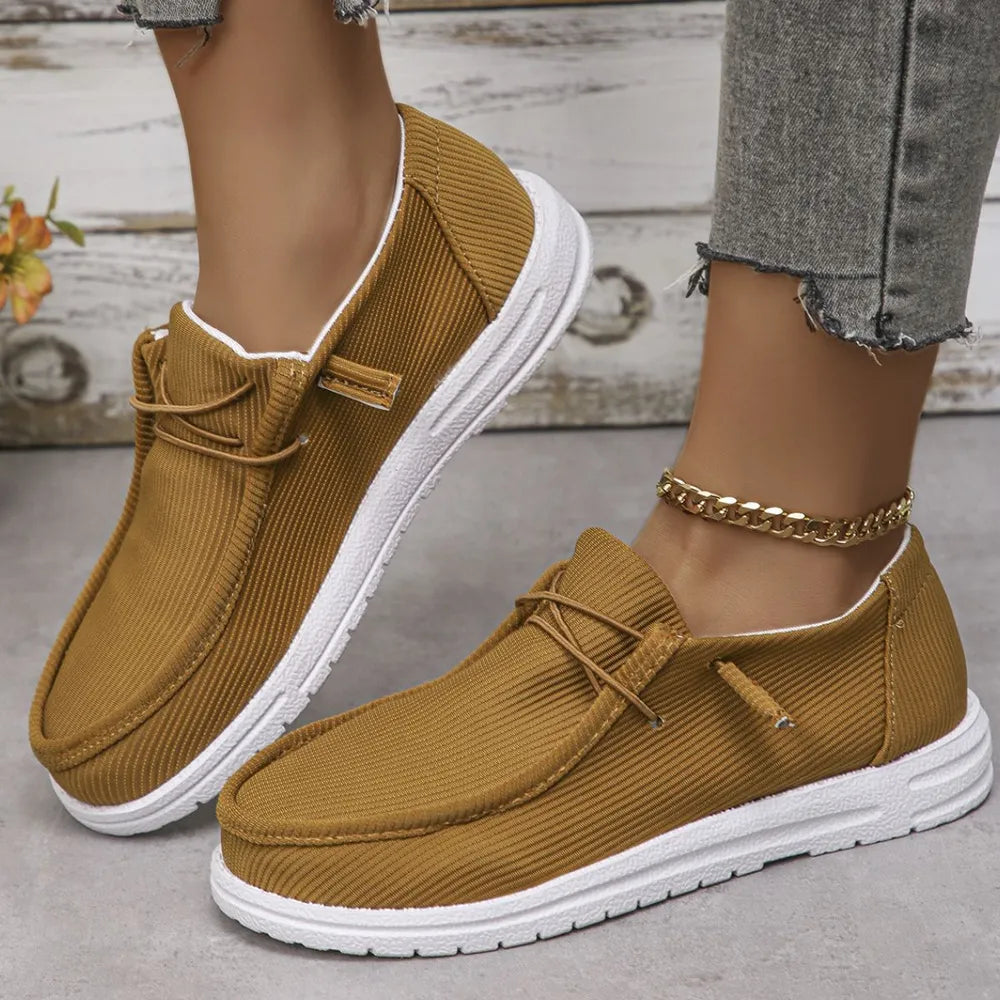 Round Toe Canvas Sneakers