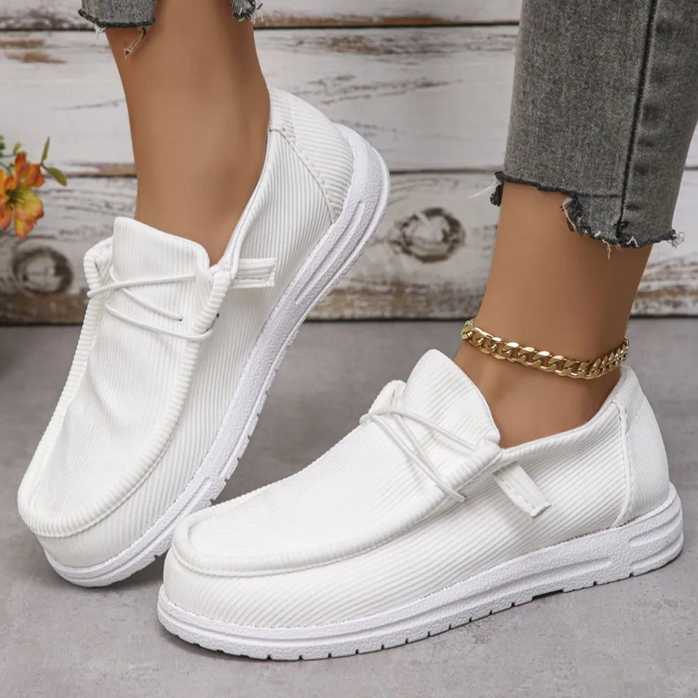 Round Toe Canvas Sneakers