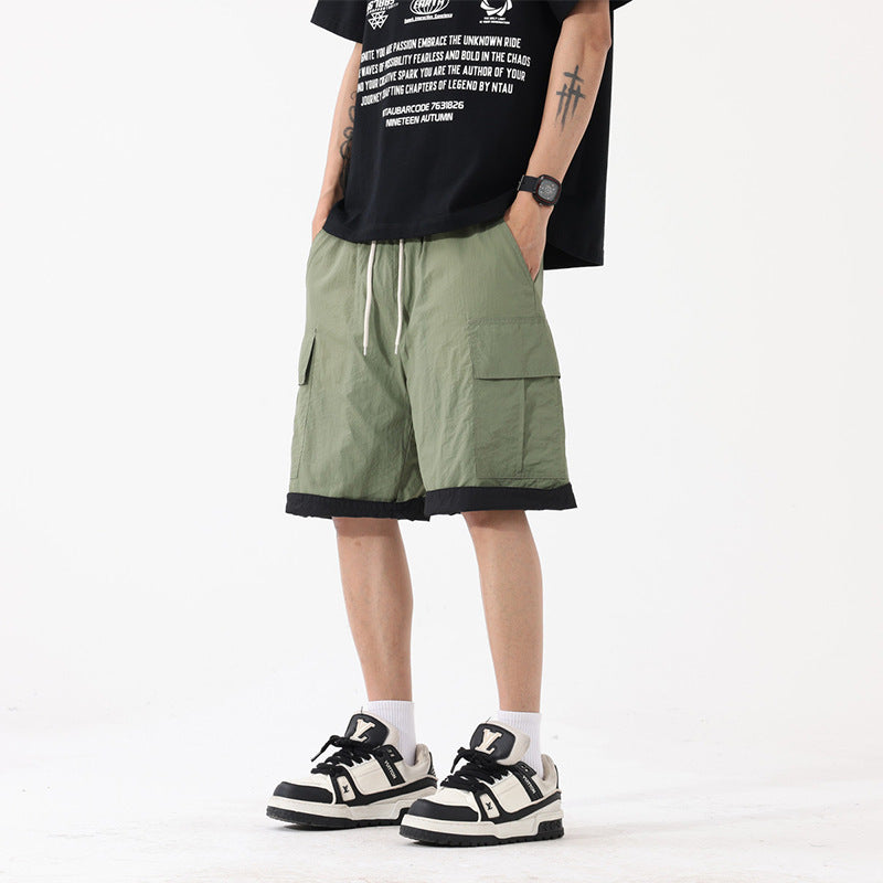Sports Shorts Men Summer Pants Double-Sided Wear Work Pants