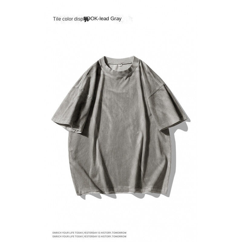 Wear and tear casual T-shirts for men and women with short sleeves